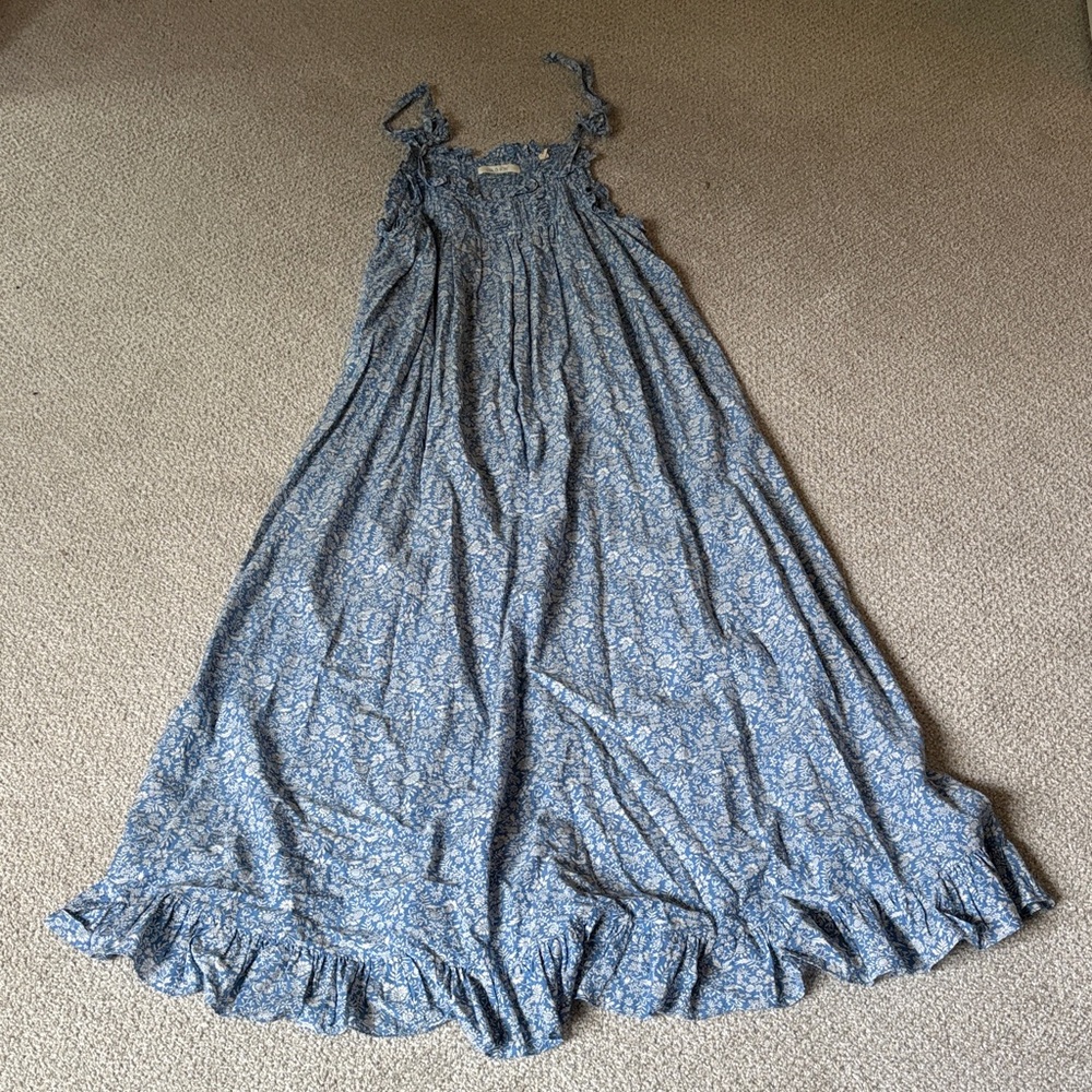Doen Blue Floral Maxi Dress